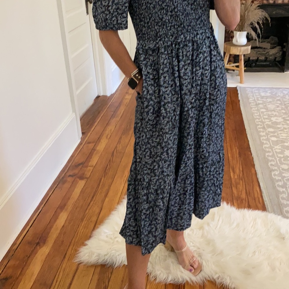 Universal Thread Blue Floral Midi Dress - Picture 3 of 4